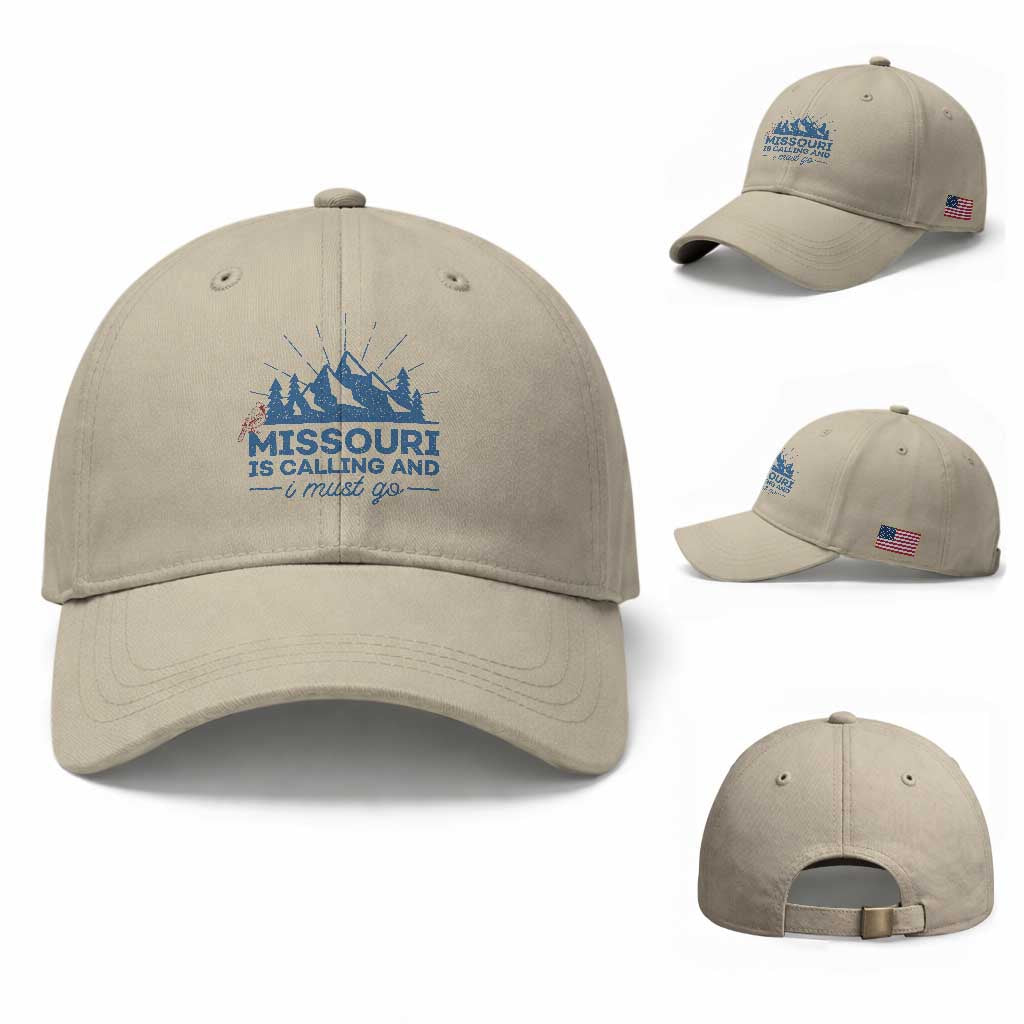 Missouri Traveling Lover Baseball Cap Missouri Is Calling And I Must Go TS12 Baseball Cap Universal Fit Beige Print Your Wear