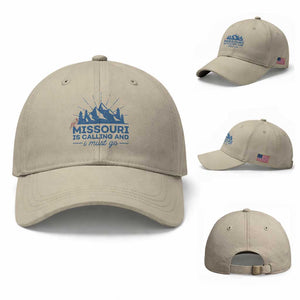 Missouri Traveling Lover Baseball Cap Missouri Is Calling And I Must Go TS12 Baseball Cap Universal Fit Beige Print Your Wear