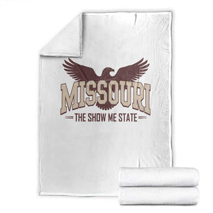 Vintage Missouri Eagle Throw Blanket Missouri The Show Me State Retro Distressed TS12 White Print Your Wear