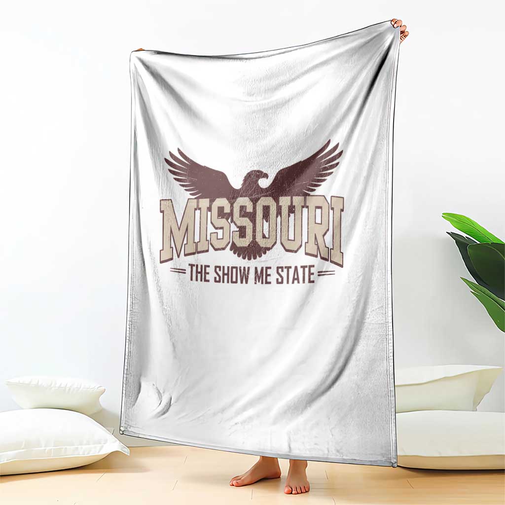 Vintage Missouri Eagle Throw Blanket Missouri The Show Me State Retro Distressed TS12 Print Your Wear