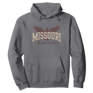 Vintage Missouri Eagle Hoodie Missouri The Show Me State Retro Distressed TS12 Charcoal Print Your Wear