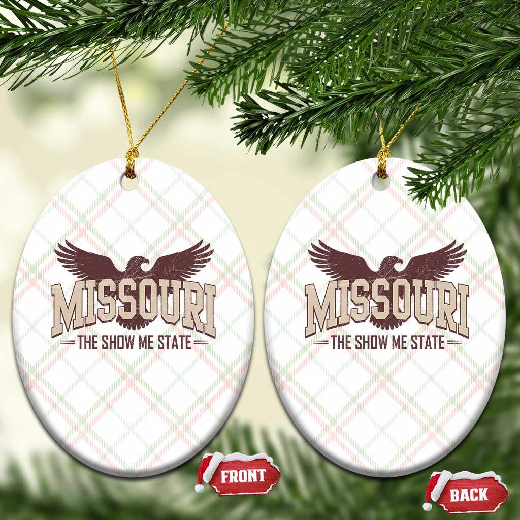 Vintage Missouri Eagle Ceramic Ornament Missouri The Show Me State Retro Distressed TS12 Print Your Wear