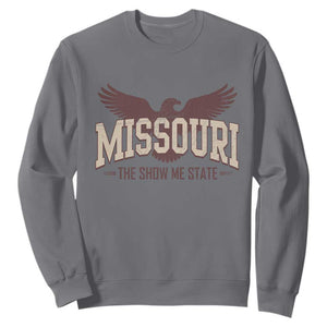 Vintage Missouri Eagle Sweatshirt Missouri The Show Me State Retro Distressed TS12 Charcoal Print Your Wear