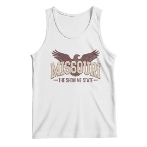 Vintage Missouri Eagle Tank Top Missouri The Show Me State Retro Distressed TS12 White Print Your Wear