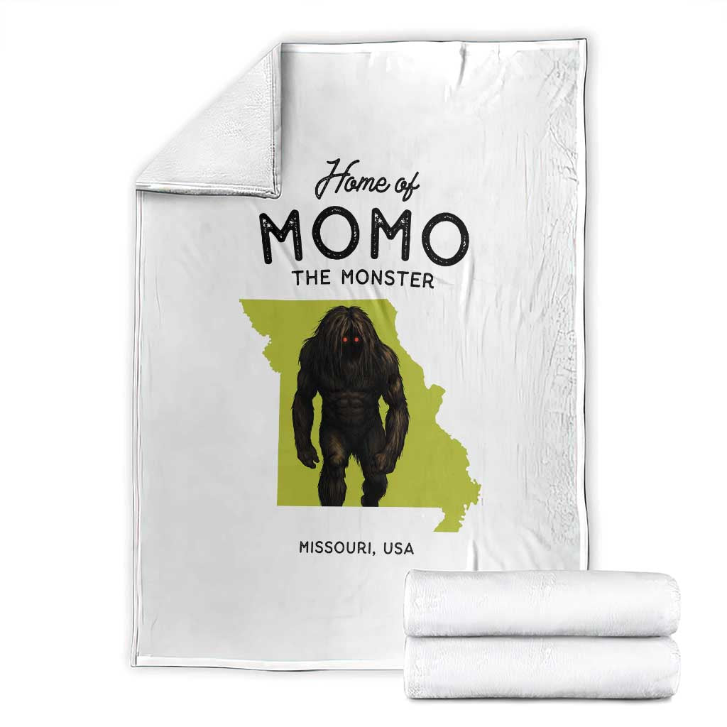 Louisiana Missouri Cryptid Lover Throw Blanket Home Of Momo The Monster TS12 White Print Your Wear