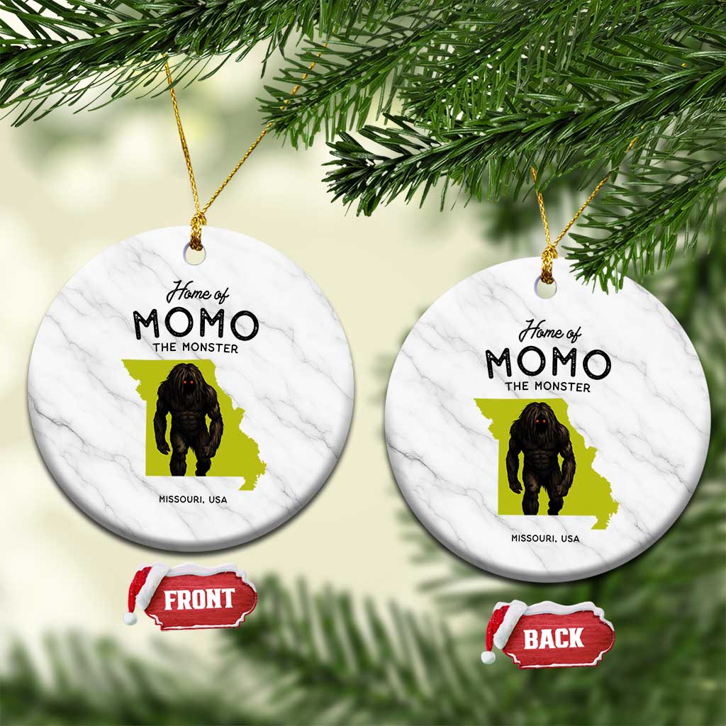 Louisiana Missouri Cryptid Lover Ceramic Ornament Home Of Momo The Monster TS12 1pc White Marble Print Your Wear