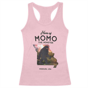 Momo The Monster Folklore Racerback Tank Top Louisiana Missouri Cryptid Lover Gift TS12 Light Pink Print Your Wear