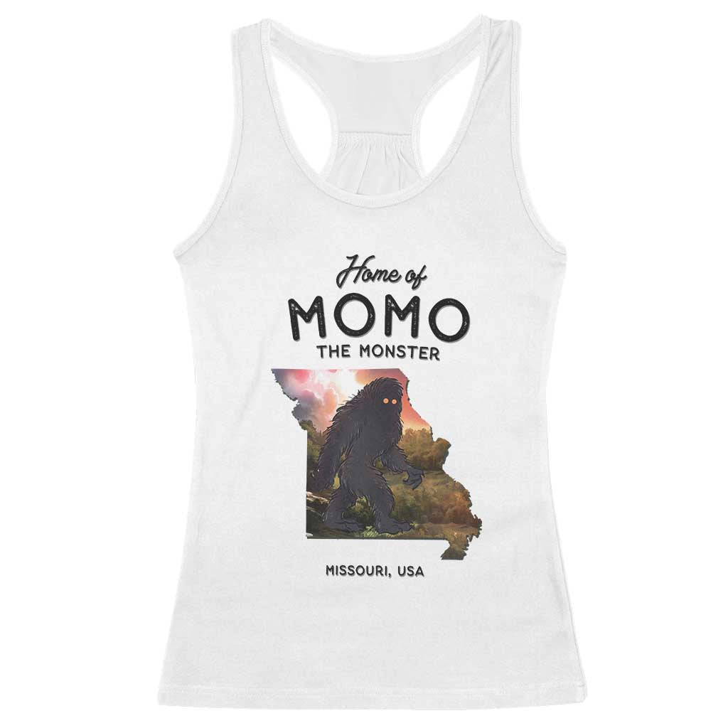 Momo The Monster Folklore Racerback Tank Top Louisiana Missouri Cryptid Lover Gift TS12 White Print Your Wear