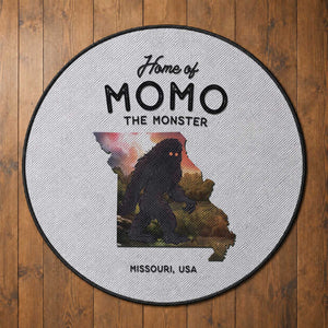 Momo The Monster Folklore Round Rug Louisiana Missouri Cryptid Lover Gift