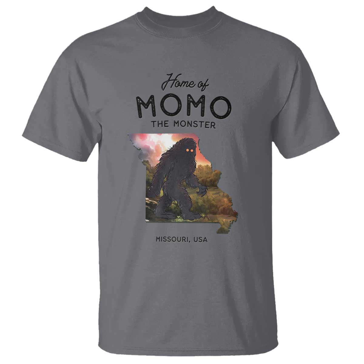 Momo The Monster Folklore T Shirt Louisiana Missouri Cryptid Lover Gift TS12 Charcoal Print Your Wear