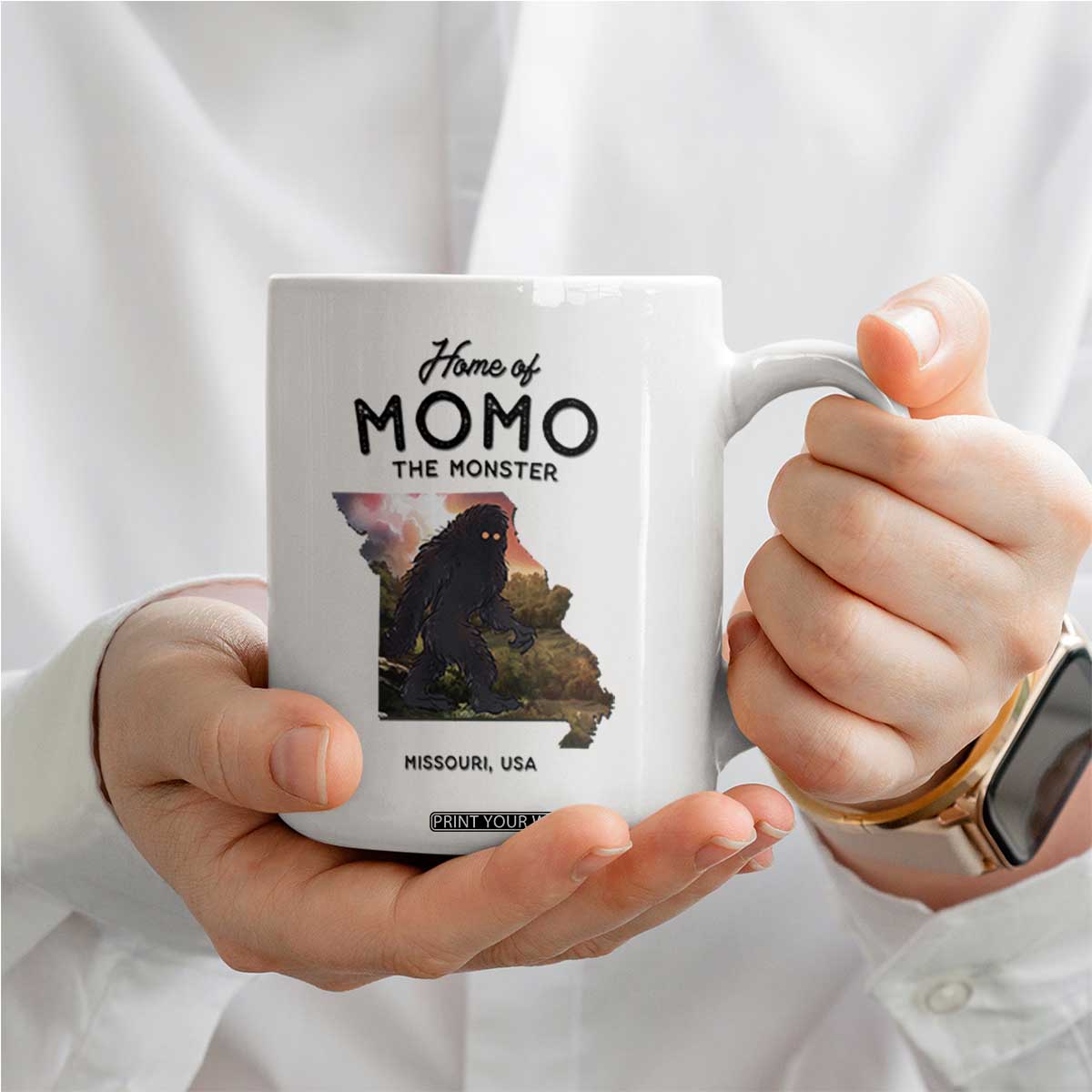 Momo The Monster Folklore Coffee Mug Louisiana Missouri Cryptid Lover Gift TS12 Print Your Wear