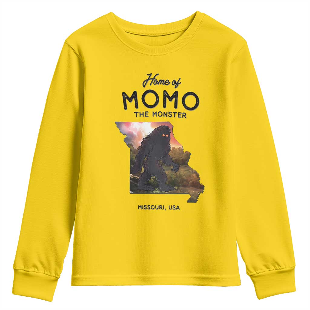 Momo The Monster Folklore Youth Sweatshirt Louisiana Missouri Cryptid Lover Gift TS12 Daisy Print Your Wear