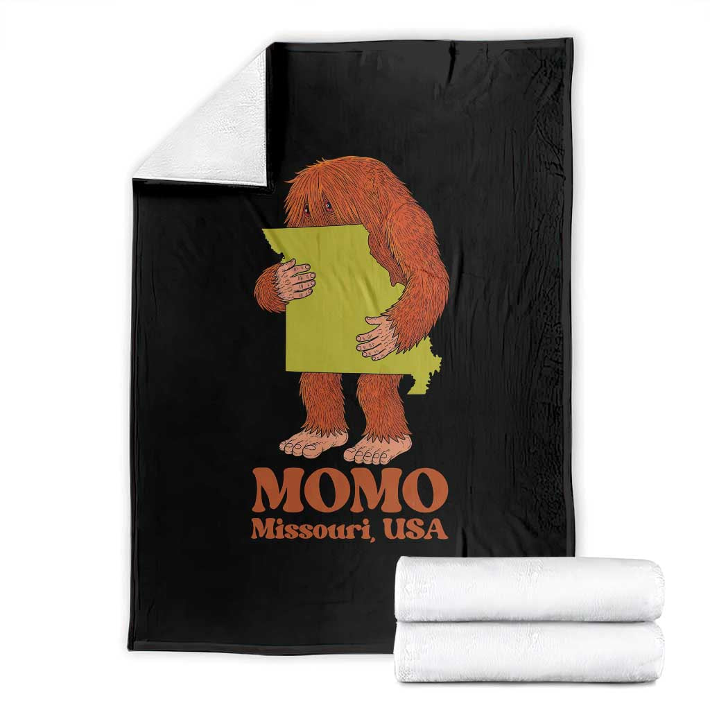 Missouri Cryptid Local Legend Throw Blanket Momo The Monster Lover Graphic TS12 Black Print Your Wear