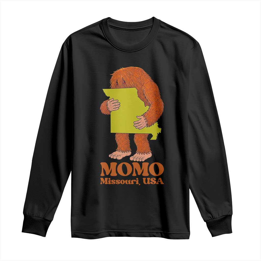 Missouri Cryptid Local Legend Long Sleeve Shirt Momo The Monster Lover Graphic TS12 Black Print Your Wear