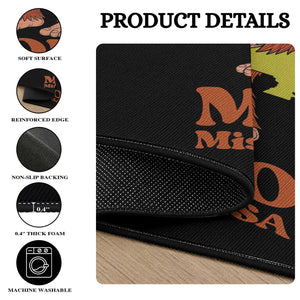 Missouri Cryptid Local Legend Round Rug Momo The Monster Lover Graphic