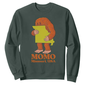 Missouri Cryptid Local Legend Sweatshirt Momo The Monster Lover Graphic TS12 Dark Forest Green Print Your Wear