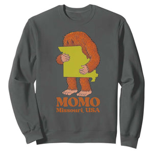 Missouri Cryptid Local Legend Sweatshirt Momo The Monster Lover Graphic TS12 Dark Heather Print Your Wear