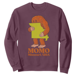 Missouri Cryptid Local Legend Sweatshirt Momo The Monster Lover Graphic TS12 Maroon Print Your Wear
