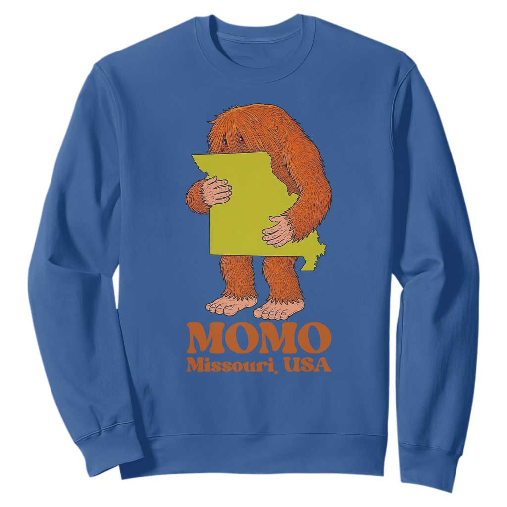 Missouri Cryptid Local Legend Sweatshirt Momo The Monster Lover Graphic TS12 Royal Blue Print Your Wear