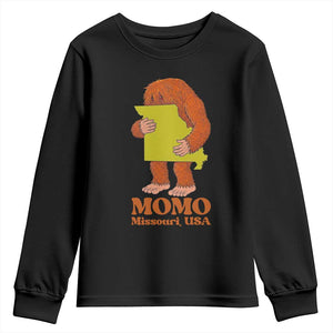 Missouri Cryptid Local Legend Youth Sweatshirt Momo The Monster Lover Graphic TS12 Black Print Your Wear