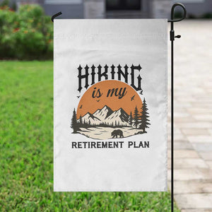 Hiking Is My Retirement Plan Garden Flag Outdoor Vintage Mountain Scene TS12 Print Your Wear
