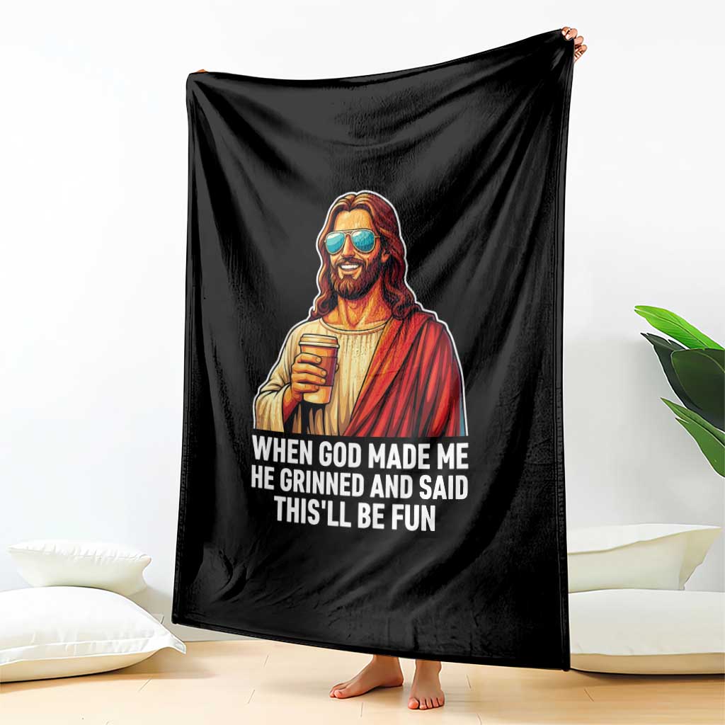 Funny Religious Jesus Throw Blanket Wait Im Goated TS12 Print Your Wear