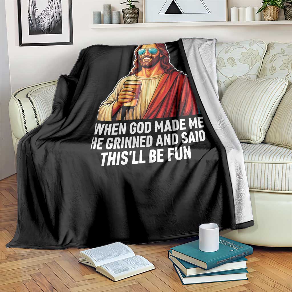 Funny Religious Jesus Throw Blanket Wait Im Goated TS12 Print Your Wear
