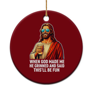 Funny Religious Jesus Ceramic Ornament Wait Im Goated TS12 1pc Red Print Your Wear