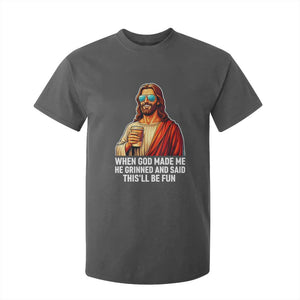 Funny Religious Jesus T Shirt For Kid Wait Im Goated TS12 Dark Heather Print Your Wear
