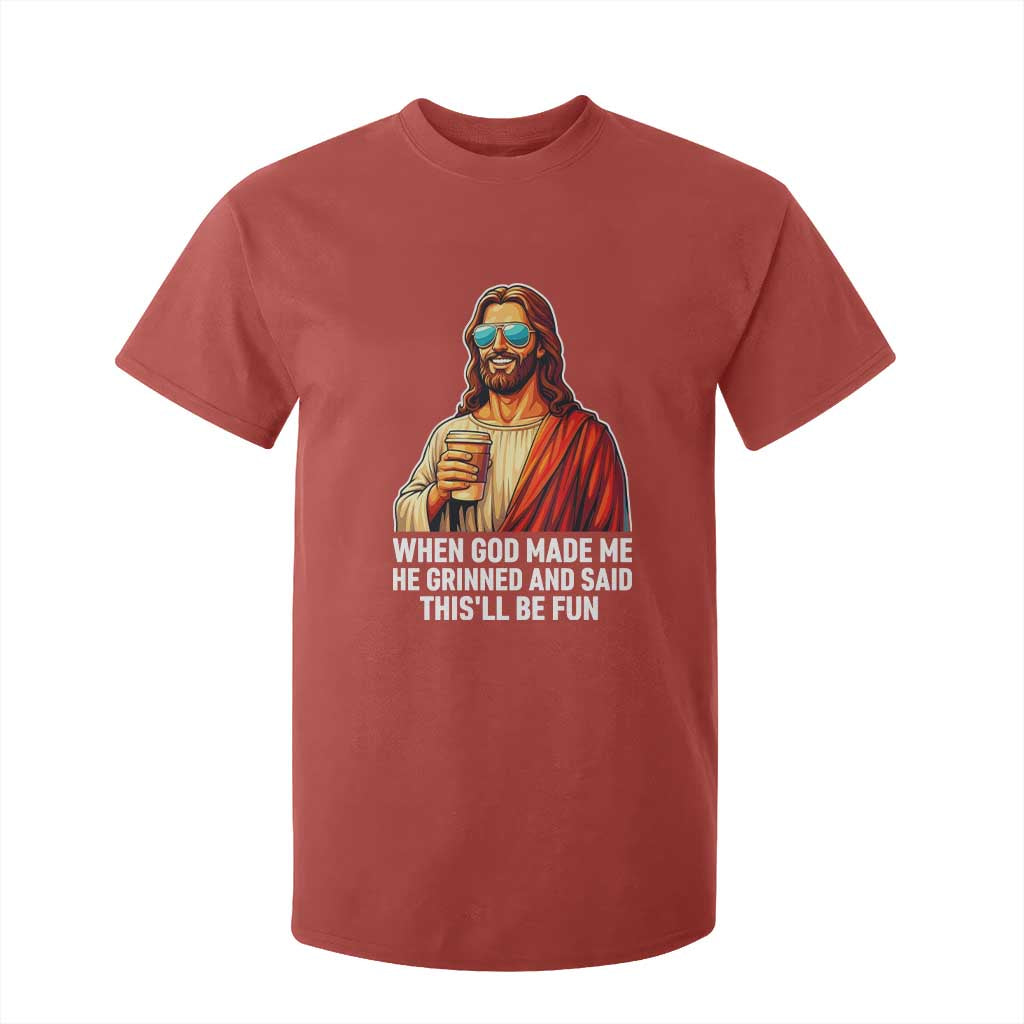 Funny Religious Jesus T Shirt For Kid Wait Im Goated TS12 Red Print Your Wear