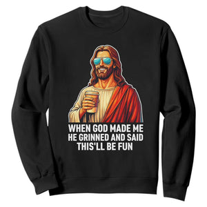 Funny Religious Jesus Sweatshirt Wait Im Goated TS12 Black Print Your Wear