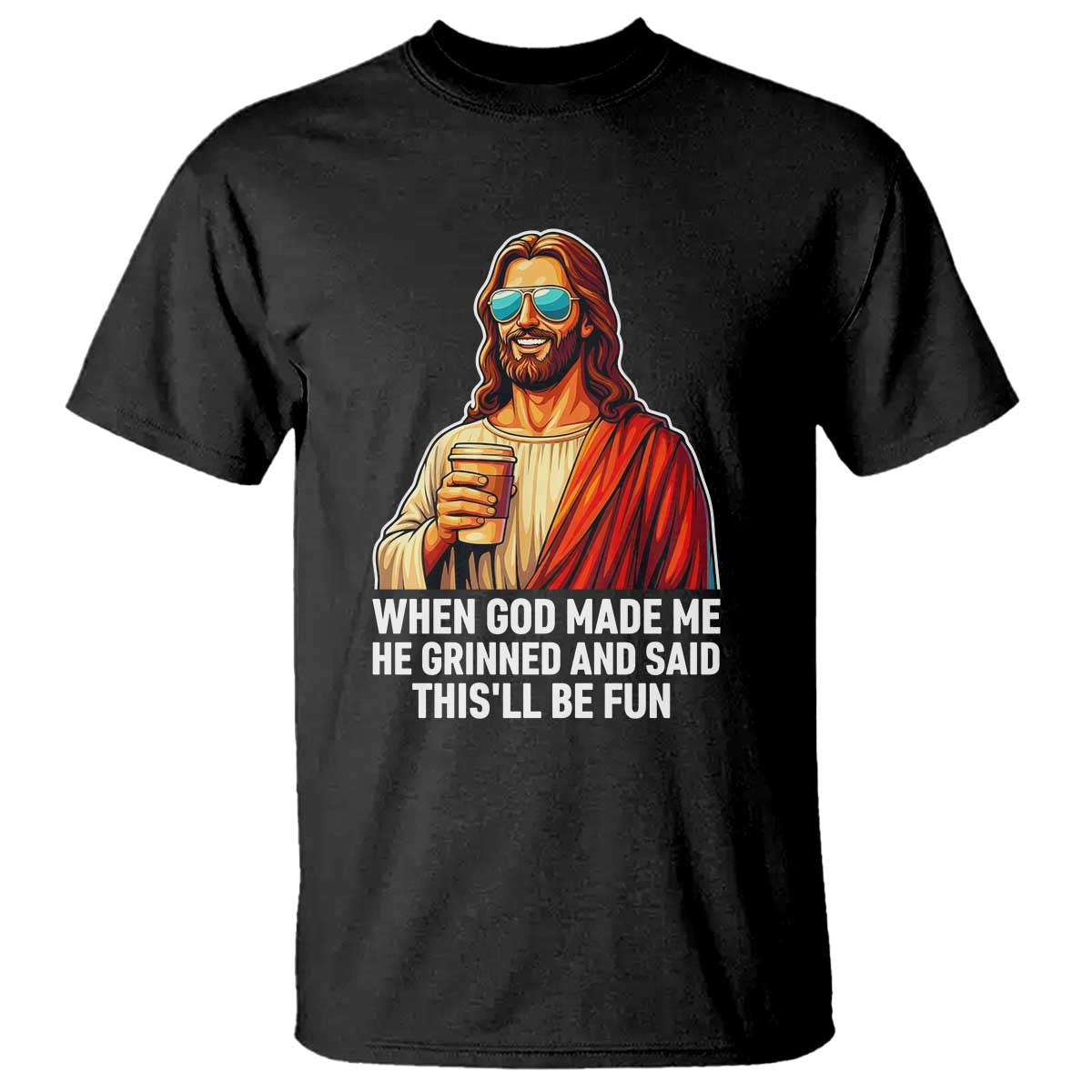 Funny Religious Jesus T Shirt Wait Im Goated TS12 Black Print Your Wear