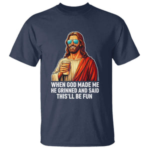 Funny Religious Jesus T Shirt Wait Im Goated TS12 Navy Print Your Wear