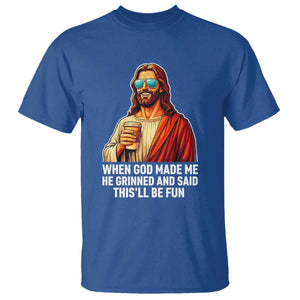 Funny Religious Jesus T Shirt Wait Im Goated TS12 Royal Blue Print Your Wear