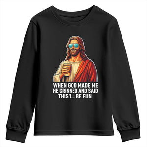 Funny Religious Jesus Youth Sweatshirt Wait Im Goated TS12 Black Print Your Wear