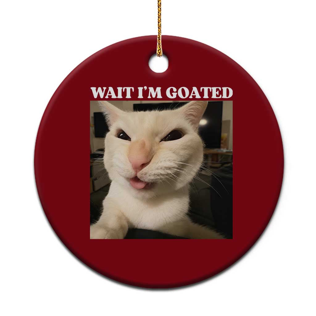 Funny Cat Meme Lover Ceramic Ornament TS12 1pc Red Print Your Wear