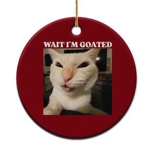 Funny Cat Meme Lover Ceramic Ornament TS12 1pc Red Print Your Wear