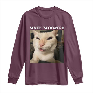 Funny Cat Meme Lover Long Sleeve Shirt TS12 Maroon Print Your Wear