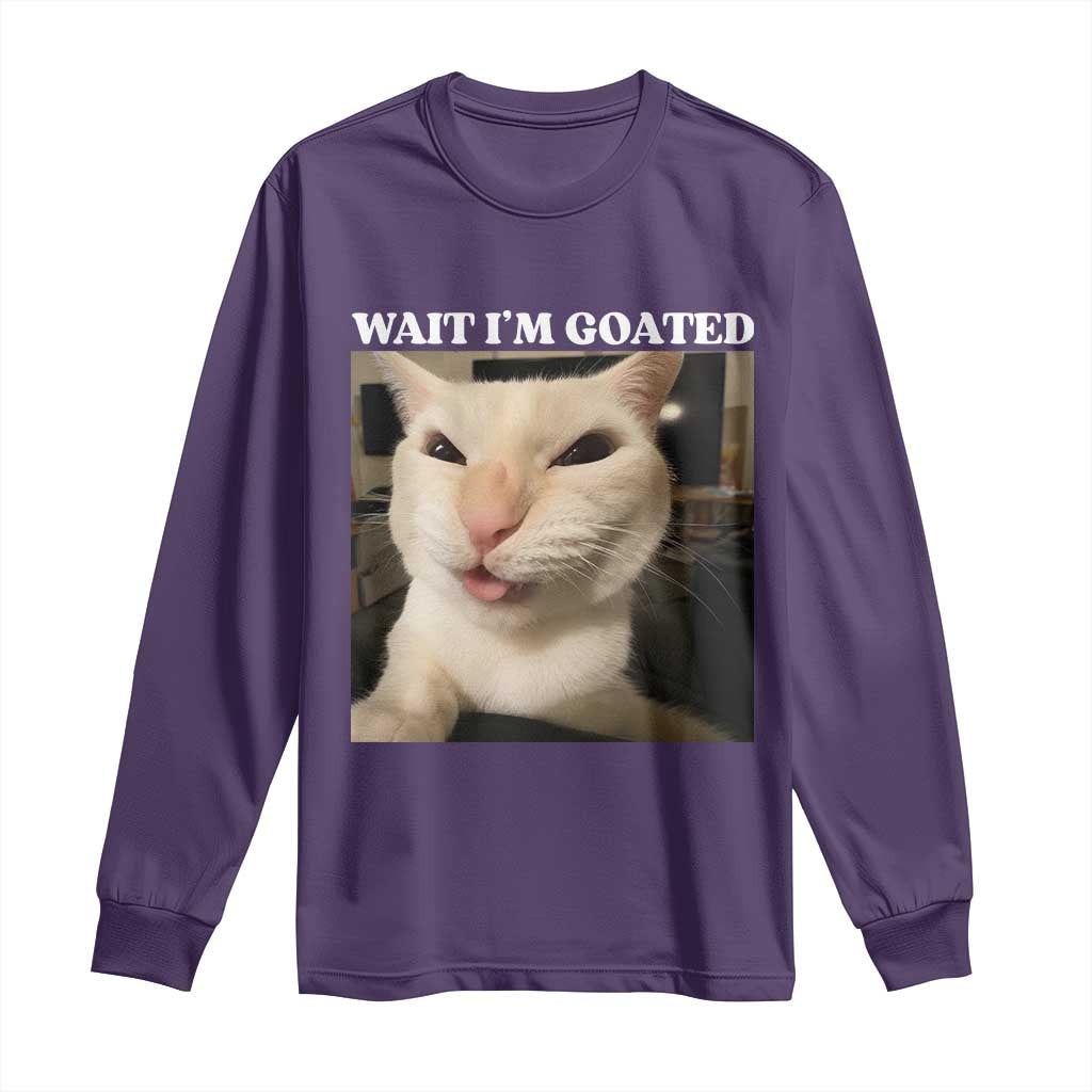 Funny Cat Meme Lover Long Sleeve Shirt TS12 Purple Print Your Wear