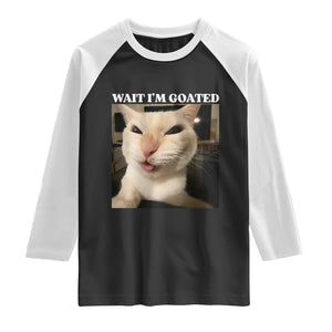 Funny Cat Meme Lover Raglan Shirt TS12 Black White Print Your Wear