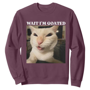 Funny Cat Meme Lover Sweatshirt TS12 Maroon Print Your Wear
