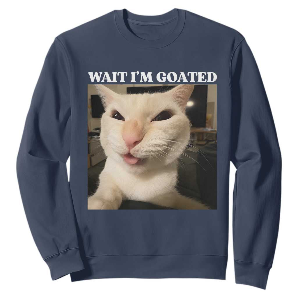Funny Cat Meme Lover Sweatshirt TS12 Navy Print Your Wear
