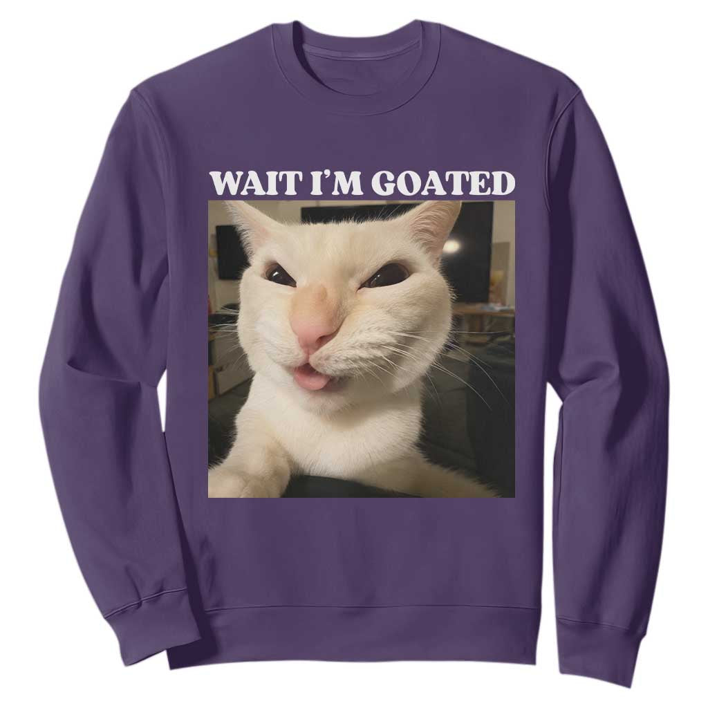 Funny Cat Meme Lover Sweatshirt TS12 Purple Print Your Wear