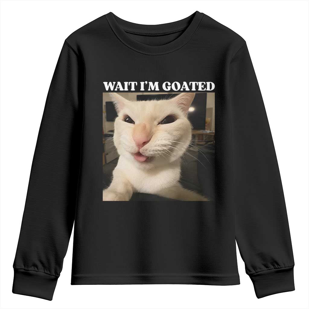 Funny Cat Meme Lover Youth Sweatshirt TS12 Black Print Your Wear