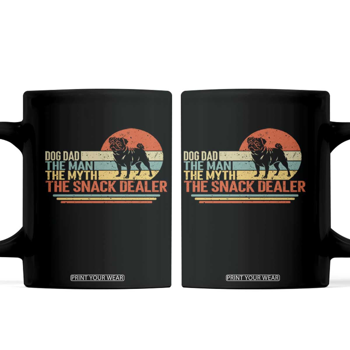 Vintage Dog Dad Coffee Mug The Man The Myth The Snack Dealer TS12 Black Print Your Wear