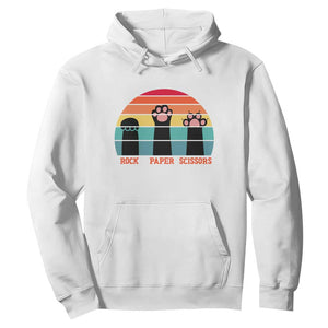 Funny Vintage Black Cat Introvert Hoodie Rock Paper Scissors Paw TS12 White Print Your Wear