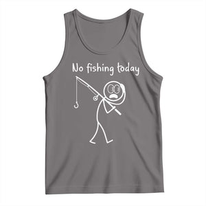 Funny Angler Gift Tank Top No Fishing Today TS12 Deep Heather Print Your Wear