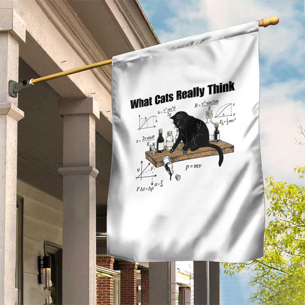 Funny Physics Cat Meme Garden Flag What Cats Really Think TS12 Print Your Wear