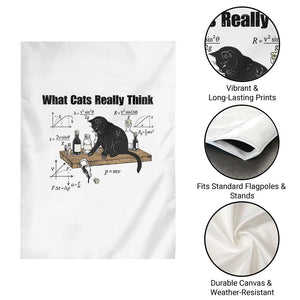 Funny Physics Cat Meme Garden Flag What Cats Really Think TS12 Print Your Wear