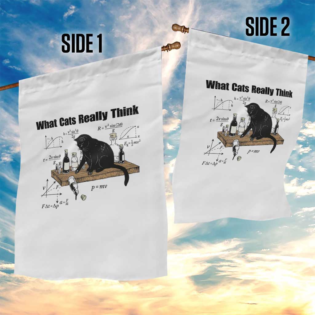 Funny Physics Cat Meme Garden Flag What Cats Really Think TS12 Print Your Wear